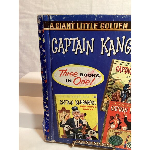 Captain Kangaroo Giant Little Golden Book 1959 "A" Edition 3 Stories 1 Book HB - Picture 4 of 16